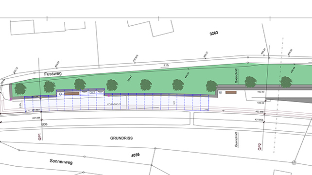 Neubau Haltestelle BDWM Wohlen - Oberdorf